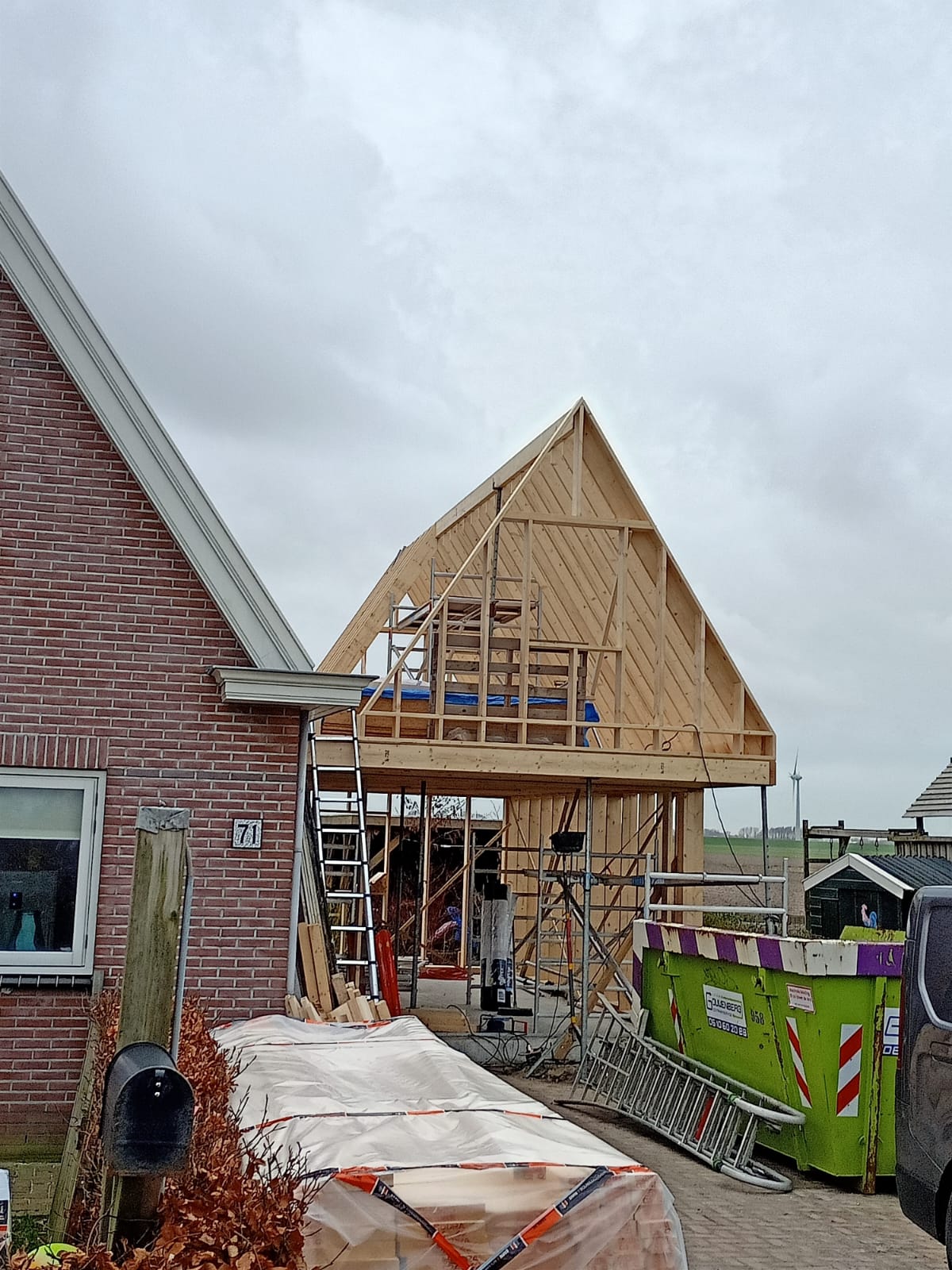 Houtskeletbouw aanbouw - Timmerbedrijf Luik